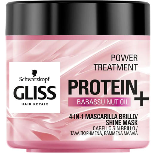 Schwarzkopf Gliss Power Treatment Protein With Babassu Nut Oil Μάσκα Λάμψης για Βαμμένα και Ταλαιπωρημένα Μαλλιά 400ml