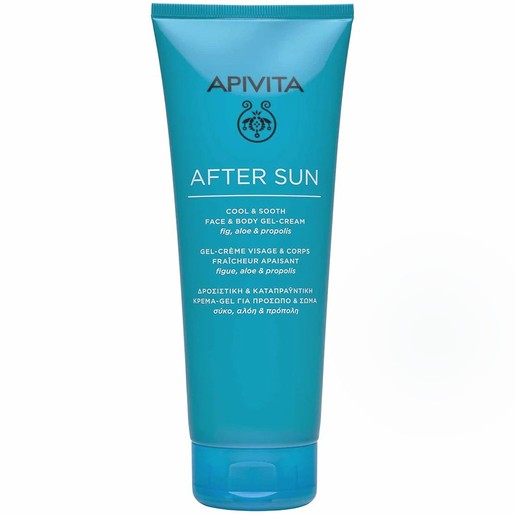 Apivita After Sun Cool & Sooth Face & Body Gel-Cream With Fig, Aloe & Propolis 200ml
