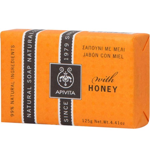Apivita Natural Soap With Honey 125g Apivita Natural Soap With Honey 125g