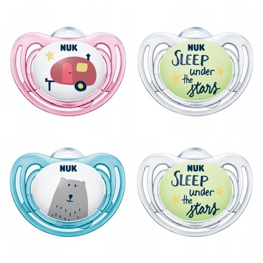 Nuk Hello Adventure Freestyle Limited Edition Day & Night 0-6m 2 Τεμάχια Nuk Hello Adventure Freestyle Limited Edition Day & Night 0-6m 2 Τεμάχια