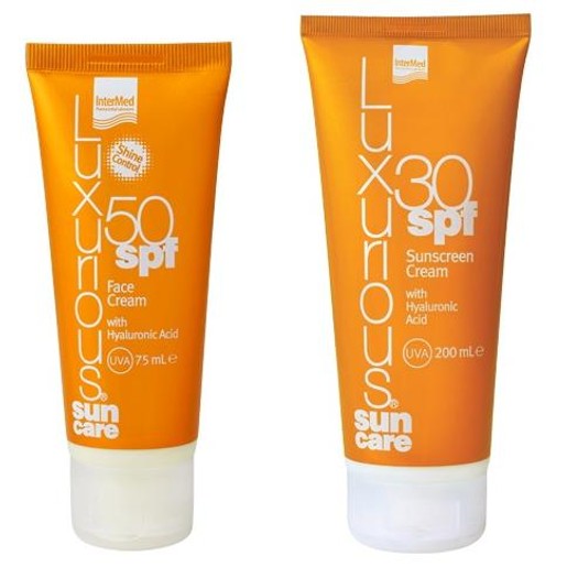 Luxurious Sun Care Face Cream Spf50 Αντηλιακή Προσώπου Υψηλής Προστασίας 75ml &Body Cream Spf30 Medium Σώματος 200ml Luxurious Sun Care Face Cream Spf50 Αντηλιακή Προσώπου Υψηλής Προστασίας 75ml &Body Cream Spf30 Medium Σώματος 200ml
