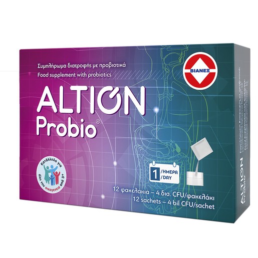 Altion Probio Συμπλήρωμα Διατροφής Προβιοτικών για Γαστρεντερικές Διαταραχές 12 φακελάκια Altion Probio Συμπλήρωμα Διατροφής Προβιοτικών για Γαστρεντερικές Διαταραχές 12 φακελάκια