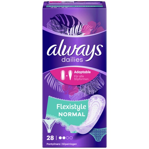 Always Dailies Flexistyle Normal Σερβιετάκια 28 Τεμάχια Always Dailies Flexistyle Normal Σερβιετάκια 28 Τεμάχια