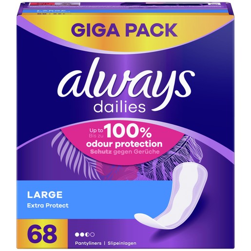 Always Promo Dailies Large Extra Protect 68 Τεμάχια