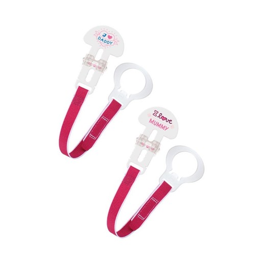 Mam Clip Set I Love Mummy & Daddy Κωδ 312 Κορδέλα Στήριξης Πιπίλας, από 0+ Μηνών 2 Τεμάχια Mam Clip Set I Love Mummy & Daddy Κωδ 312 Κορδέλα Στήριξης Πιπίλας, από 0+ Μηνών 2 Τεμάχια