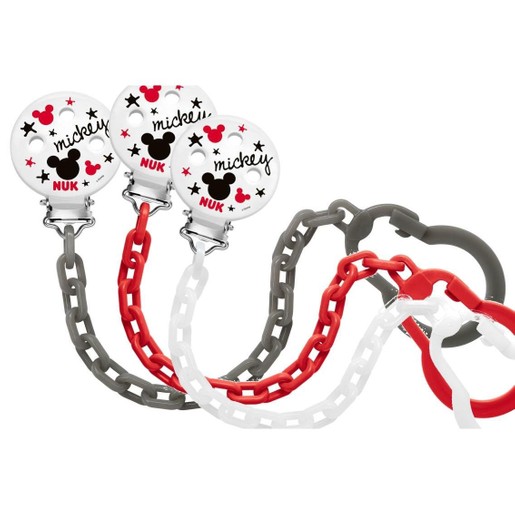 Nuk Disney Mickey Αλυσίδα Πιπίλας 0-36 Μηνών 1τμχ Nuk Disney Mickey Αλυσίδα Πιπίλας 0-36 Μηνών 1τμχ