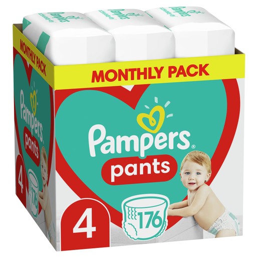 Pampers Pants Monthly Pack Νο4 (9-15kg) 176 πάνες Pampers Pants Monthly Pack Νο4 (9-15kg) 176 πάνες