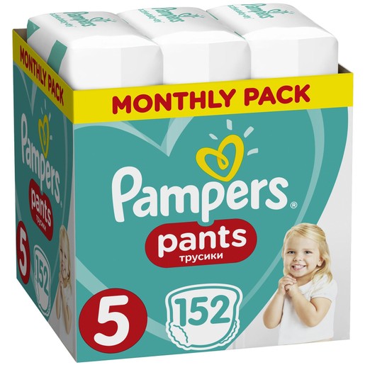 Pampers Pants Monthly Pack No5 (12-17kg) 152 πάνες Pampers Pants Monthly Pack No5 (12-17kg) 152 πάνες