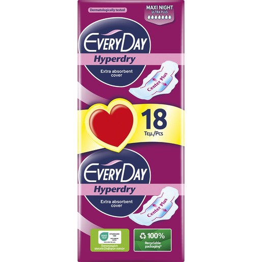 Every Day Hyperdry Maxi Night Value Pack 18 Τεμάχια
