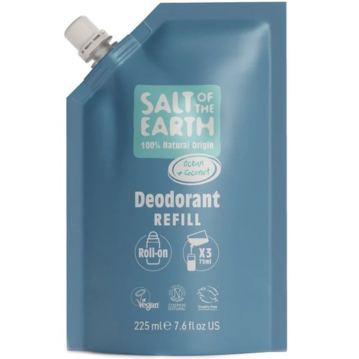 Salt Of The Earth Deodorant Roll-on Refill 225ml - Ocean & Coconut - Refill