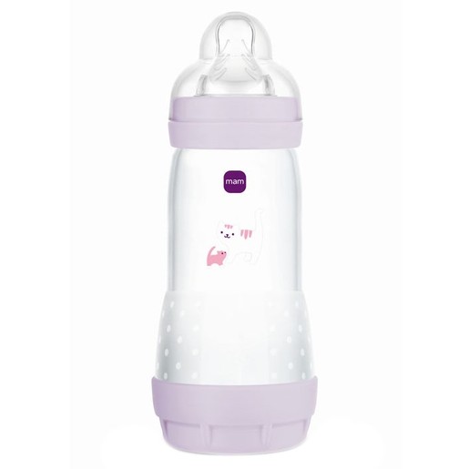 Mam Easy Start Anti-Colic Plastic Bootle 4m+, Κωδ 356SGc, 320ml - Λιλά