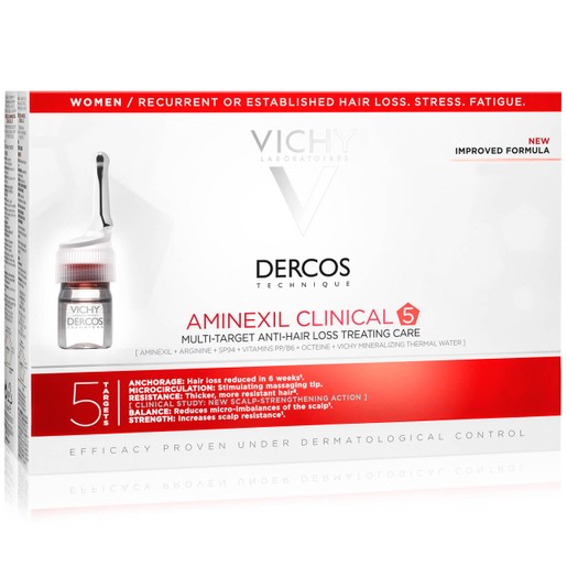 Vichy Dercos Aminexil Clinical 5 Femme Αμπούλες για την Γυναικεία Τριχόπτωση 33x6ml +50% Δωρεάν Προϊόν Vichy Dercos Aminexil Clinical 5 Femme Αμπούλες για την Γυναικεία Τριχόπτωση 33x6ml +50% Δωρεάν Προϊόν