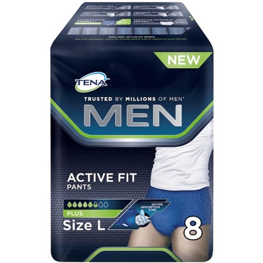 Tena Men Active Fit Pants Plus Ανδρικά Προστατευτικά Εσώρουχα 8 Τεμάχια - Large Tena Men Active Fit Pants Plus Ανδρικά Προστατευτικά Εσώρουχα 8 Τεμάχια - Large