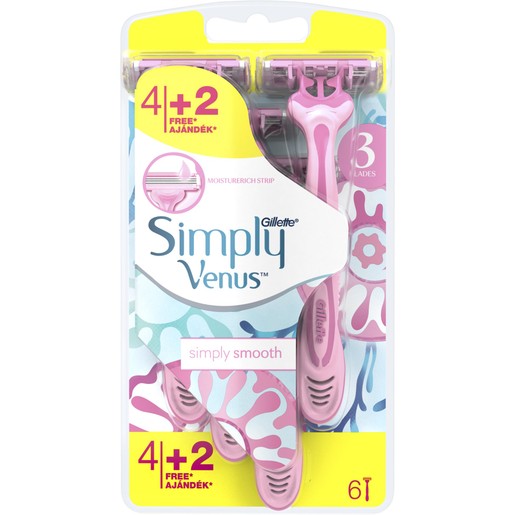 Gillette Simply Venus Ξυραφάκια μιας Χρήσης για Μεταξένιο Αποτέλεσμα 4+2 Δώρο Gillette Simply Venus Ξυραφάκια μιας Χρήσης για Μεταξένιο Αποτέλεσμα 4+2 Δώρο