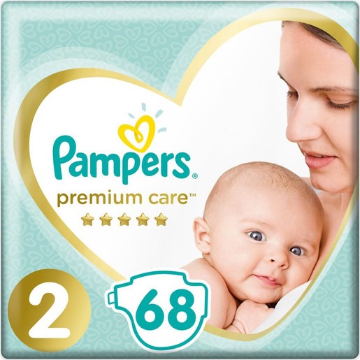 Pampers Premium Care Jumbo Pack No2 (4-8kg) 68 πάνες Pampers Premium Care Jumbo Pack No2 (4-8kg) 68 πάνες