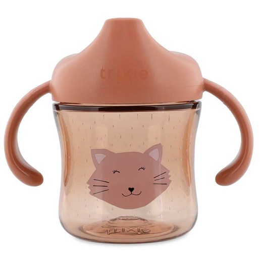 Trixie Sippy Cup With Handles 4m+ Mrs. Cat 200ml - Ροζ