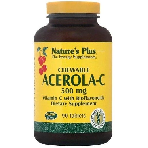 Nature\'s Plus Chewable Acerola-C Complex 500mg Συμπλήρωμα Διατροφής για την Ενίσχυση του Ανοσοποιητικού 90tabs Nature\'s Plus Chewable Acerola-C Complex 500mg Συμπλήρωμα Διατροφής για την Ενίσχυση του Ανοσοποιητικού 90tabs