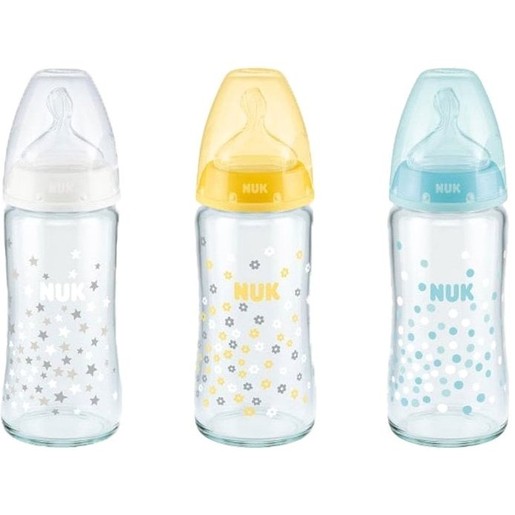 Nuk First Choice Plus Μπιμπερό Γυάλινο Θηλή Σιλικόνης 240ml Nuk First Choice Plus Μπιμπερό Γυάλινο Θηλή Σιλικόνης 240ml