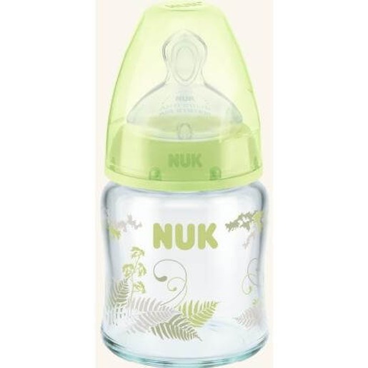 Nuk First Choice Plus Γυάλινο Μπιμπερό με Θηλή Σιλικόνης Μεγέθους 1 (0-6 Μηνών) Medium 120ml Nuk First Choice Plus Γυάλινο Μπιμπερό με Θηλή Σιλικόνης Μεγέθους 1 (0-6 Μηνών) Medium 120ml