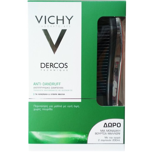 Vichy Πακέτο Προσφοράς Dercos Shampoo Anti-Dandruff Normal-Oily, Κανονικά Λιπαρά Μαλλιά 2x200ml & Δώρο Βούρτσα Μαλλιών Vichy Πακέτο Προσφοράς Dercos Shampoo Anti-Dandruff Normal-Oily, Κανονικά Λιπαρά Μαλλιά 2x200ml & Δώρο Βούρτσα Μαλλιών