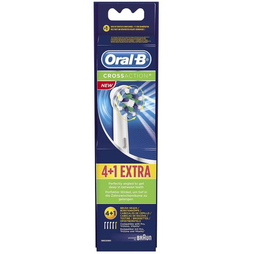 Oral-B Cross Action Ανταλλακτικές Κεφαλές Βουρτσίσματος 4+1 Τεμάχια Oral-B Cross Action Ανταλλακτικές Κεφαλές Βουρτσίσματος 4+1 Τεμάχια