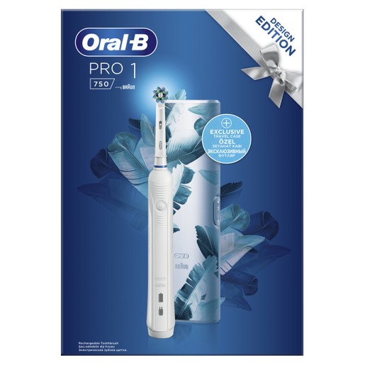 Oral-B Pro 1 750 Design Edition Blue Ηλεκτρική Οδοντόβουρτσα για πιο Λευκά Δόντια από την 1η Μέρα & Δώρο Premium Θήκη Ταξιδίου Oral-B Pro 1 750 Design Edition Blue Ηλεκτρική Οδοντόβουρτσα για πιο Λευκά Δόντια από την 1η Μέρα & Δώρο Premium Θήκη Ταξιδίου