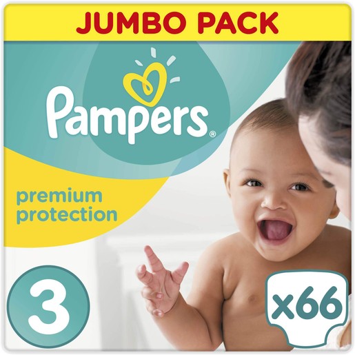 Pampers New Baby Jumbo Pack Midi No3 (5-9kg), 66 πάνες Pampers New Baby Jumbo Pack Midi No3 (5-9kg), 66 πάνες