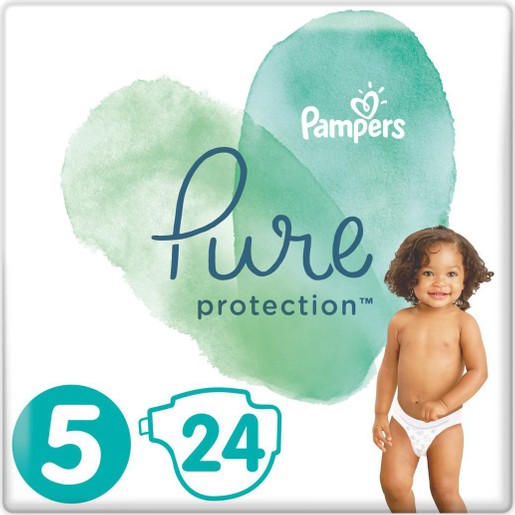 Pampers Pure Protection No5 (11+kg) 24 πάνες Pampers Pure Protection No5 (11+kg) 24 πάνες