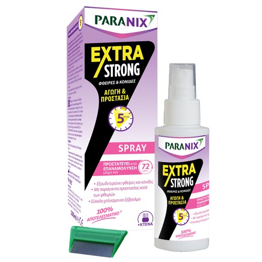 Paranix Extra Strong Spray Αγωγή - Προστασία Για Φθείρες και Κόνιδες 100ml Paranix Extra Strong Spray Αγωγή - Προστασία Για Φθείρες και Κόνιδες 100ml