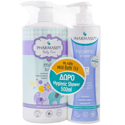 Pharmasept Πακέτο Προσφοράς Tol Velvet Baby Mild Bath 1Lt & Δώρο Tol Velvet Hygienic Shower 500ml Pharmasept Πακέτο Προσφοράς Tol Velvet Baby Mild Bath 1Lt & Δώρο Tol Velvet Hygienic Shower 500ml