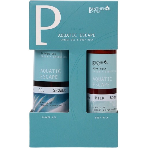 Panthenol Extra Promo Aquatic Escape Shower Gel 500ml & Body Milk 300ml