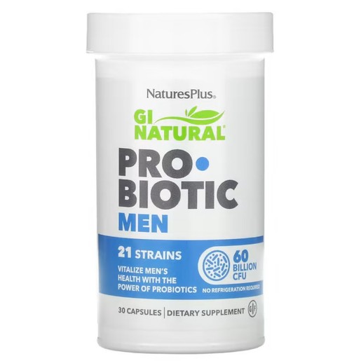 Natures Plus Gi Natural Probiotic Men Συμπλήρωμα Διατροφής Προβιοτικών για την Βελτιστοποίηση της Ανδρικής Υγείας 30caps