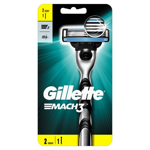 Gillette Mach 3 Ξυριστική Μηχανή Πιο Βαθύ Ξύρισμα Χωρίς Κοκκινίλες 1 Μηχανή & 2 Ανταλλακτικά Gillette Mach 3 Ξυριστική Μηχανή Πιο Βαθύ Ξύρισμα Χωρίς Κοκκινίλες 1 Μηχανή & 2 Ανταλλακτικά