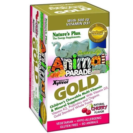 Natures Plus Animal Parade GOLD Cherry Παιδικές Πολυβιταμίνες με Γεύση Κεράσι 60 Μασώμενα Ζωάκια Natures Plus Animal Parade GOLD Cherry Παιδικές Πολυβιταμίνες με Γεύση Κεράσι 60 Μασώμενα Ζωάκια