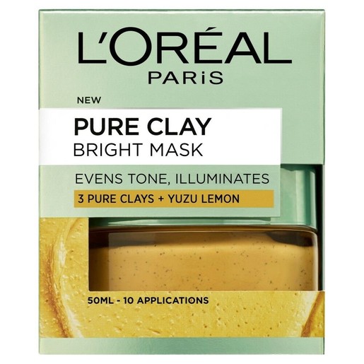 L\'oreal Paris Pure Clay Bright Mask Μάσκα Αργίλου για Ομοιόμορφο Τόνο & Λάμψη 50ml L\'oreal Paris Pure Clay Bright Mask Μάσκα Αργίλου για Ομοιόμορφο Τόνο & Λάμψη 50ml