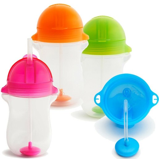 Munchkin Click Lock Tip & Sip Tall Ποτήρι με Καλαμάκι με Βαρίδι 296ml Munchkin Click Lock Tip & Sip Tall Ποτήρι με Καλαμάκι με Βαρίδι 296ml