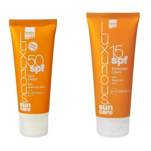 Luxurious Sun Care Face Cream Spf50 Αντηλιακή Προσώπου 75ml & Body Cream Spf15 Αντηλιακό Σώματος 200ml Luxurious Sun Care Face Cream Spf50 Αντηλιακή Προσώπου 75ml & Body Cream Spf15 Αντηλιακό Σώματος 200ml