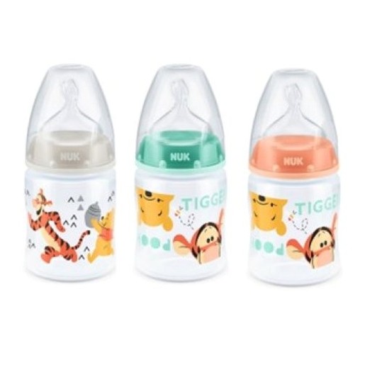 Nuk First Choice+ Winnie the Pooh Πλαστικό Μπιμπερό Θηλή Σιλικόνης 0-6m 150ml Nuk First Choice+ Winnie the Pooh Πλαστικό Μπιμπερό Θηλή Σιλικόνης 0-6m 150ml