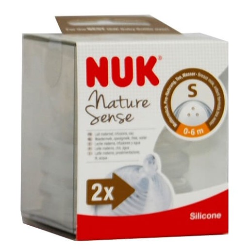 Nuk Nature Sense Θηλή Σιλικόνης Μεγέθους 1 (0-6 Μηνών) Small Οπή για Γάλα, Τσάι ή Νερό 2τμχ Nuk Nature Sense Θηλή Σιλικόνης Μεγέθους 1 (0-6 Μηνών) Small Οπή για Γάλα, Τσάι ή Νερό 2τμχ