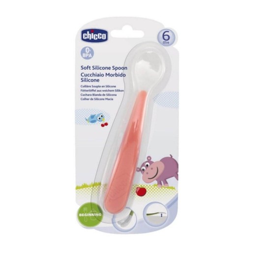 Chicco Κουτάλι Σιλικόνης Soft 6m+ 1τμχ Chicco Κουτάλι Σιλικόνης Soft 6m+ 1τμχ