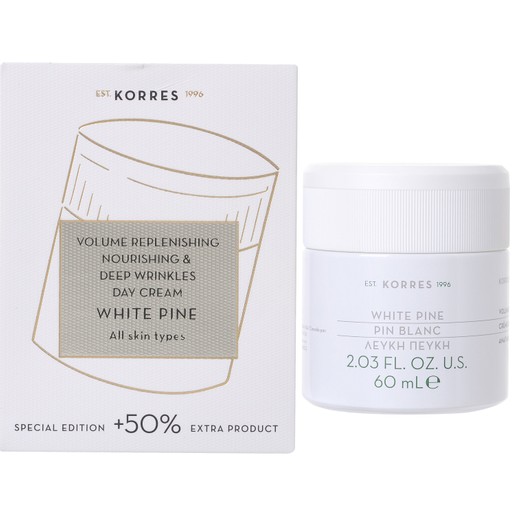 Korres White Pine Day Cream Λευκή Πεύκη Κρέμα Ημέρας για την Αναπλήρωση του Όγκου & Πυκνότητας, Όλοι οι Τύποι Επιδερμίδας 60ml Korres White Pine Day Cream Λευκή Πεύκη Κρέμα Ημέρας για την Αναπλήρωση του Όγκου & Πυκνότητας, Όλοι οι Τύποι Επιδερμίδας 60ml