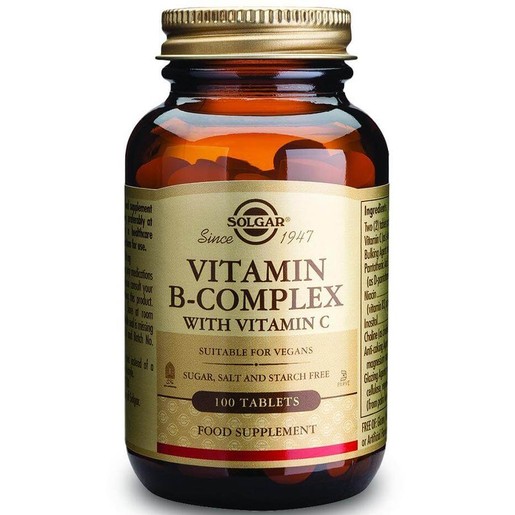 Solgar B-Complex With Vitamin C 100 tabs Solgar B-Complex With Vitamin C 100 tabs