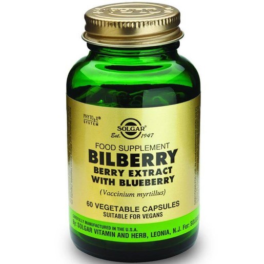 Solgar Sfp Bilberry Berry Extract With Blueberry Συμπλήρωμα Διατροφής για την Ενίσχυση & Ενδυνάμωση της Όρασης 60veg.caps Solgar Sfp Bilberry Berry Extract With Blueberry Συμπλήρωμα Διατροφής για την Ενίσχυση & Ενδυνάμωση της Όρασης 60veg.caps
