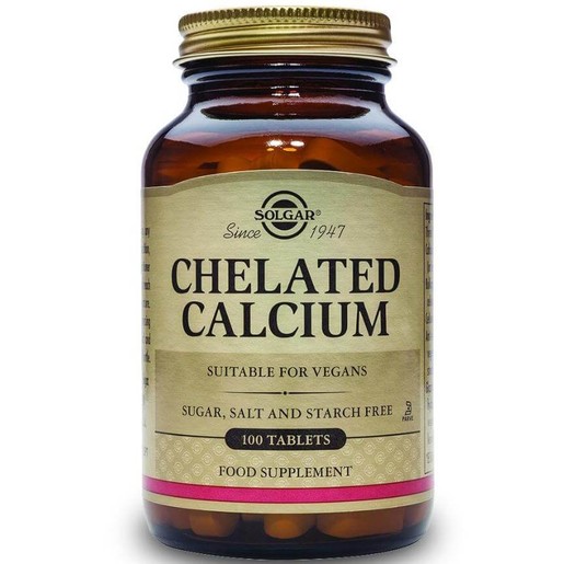 Solgar Chelated Calcium Συμπλήρωμα Διατροφής Υψηλής Βιοδιαθεσιμότητας, Κατάλληλο για την Δόμηση των Οστών 100 tablets Solgar Chelated Calcium Συμπλήρωμα Διατροφής Υψηλής Βιοδιαθεσιμότητας, Κατάλληλο για την Δόμηση των Οστών 100 tablets