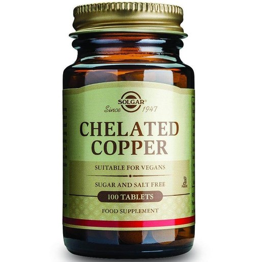 Solgar Chelated Copper 2,5mg 100 tabs Solgar Chelated Copper 2,5mg 100 tabs