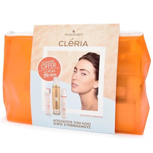 Pharmasept Cleria Πακέτο Προσφοράς Age Protect Summer Kit Cream Spf50 50ml, Renewal Dry Oil 100ml, Micellar Water 100ml Pharmasept Cleria Πακέτο Προσφοράς Age Protect Summer Kit Cream Spf50 50ml, Renewal Dry Oil 100ml, Micellar Water 100ml