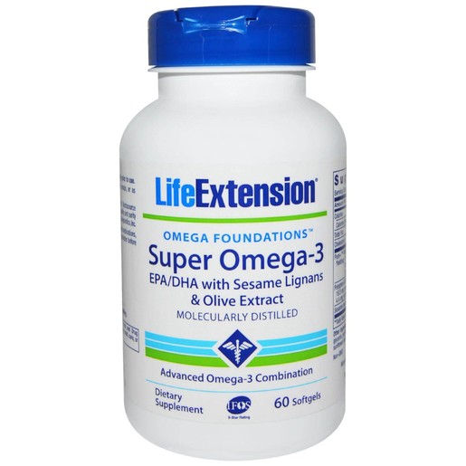 Life Extension Super Omega-3 EPA/DHA With Sesame Lignans & Olive Fruit Extract 60softgels Life Extension Super Omega-3 EPA/DHA With Sesame Lignans & Olive Fruit Extract 60softgels