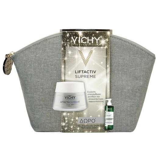 Vichy Πακέτο Προσφοράς Liftactiv Supreme Ξηρές Επιδερμίδες 50ml & Δώρο Dercos Nutrients Detox Εξισορροπητικό Σαμπουάν 100ml Vichy Πακέτο Προσφοράς Liftactiv Supreme Ξηρές Επιδερμίδες 50ml & Δώρο Dercos Nutrients Detox Εξισορροπητικό Σαμπουάν 100ml