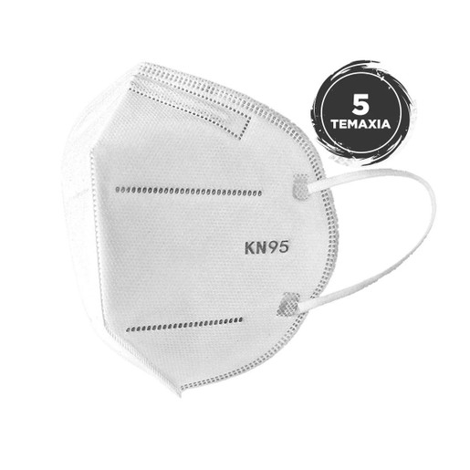 Disposable Non Medical Mask FFP2 KN95 Μάσκα Προστασίας με Μεταλλικό Έλασμα μιας Χρήσης 5 Τεμάχια