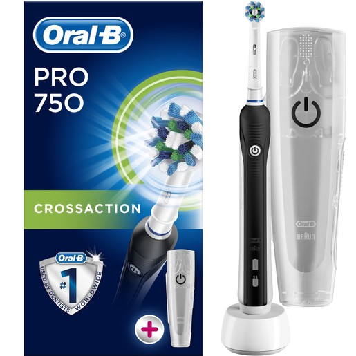 Oral-B Pro 750 Cross Action 3D Black Ηλεκτρική Οδοντόβουρτσα Oral-B Pro 750 Cross Action 3D Black Ηλεκτρική Οδοντόβουρτσα